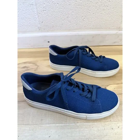 GREATS Brooklyn navy blue white Royale knit lace up sneaker shoes - Picture 4 of 12